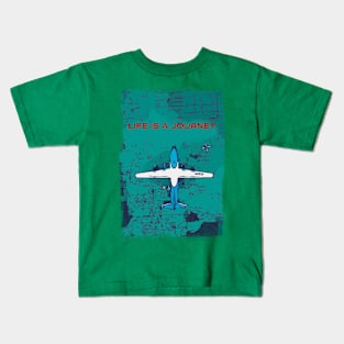 Airplane Life is a Journey Kids T-Shirt